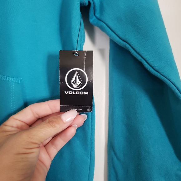 Volcom Blue Hooded Sweatshirt. Tags.  Large. - Picture 4 of 10